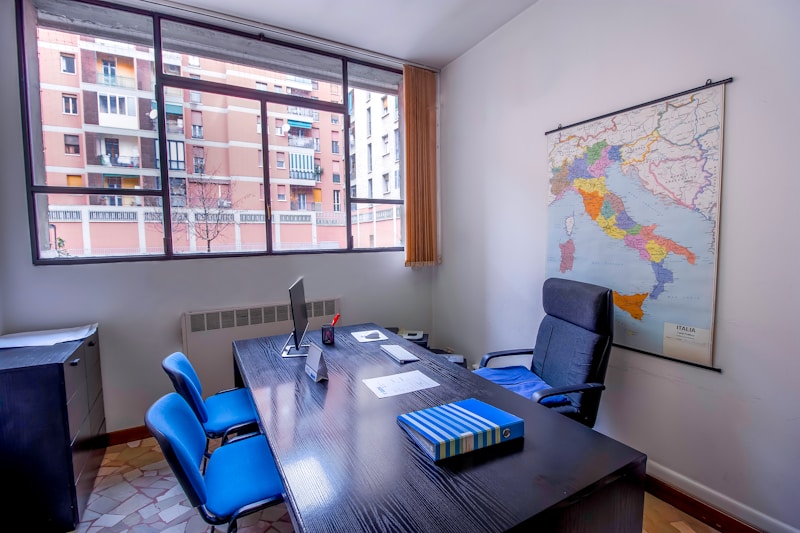 Professional maritime office environment with ferry industry experts