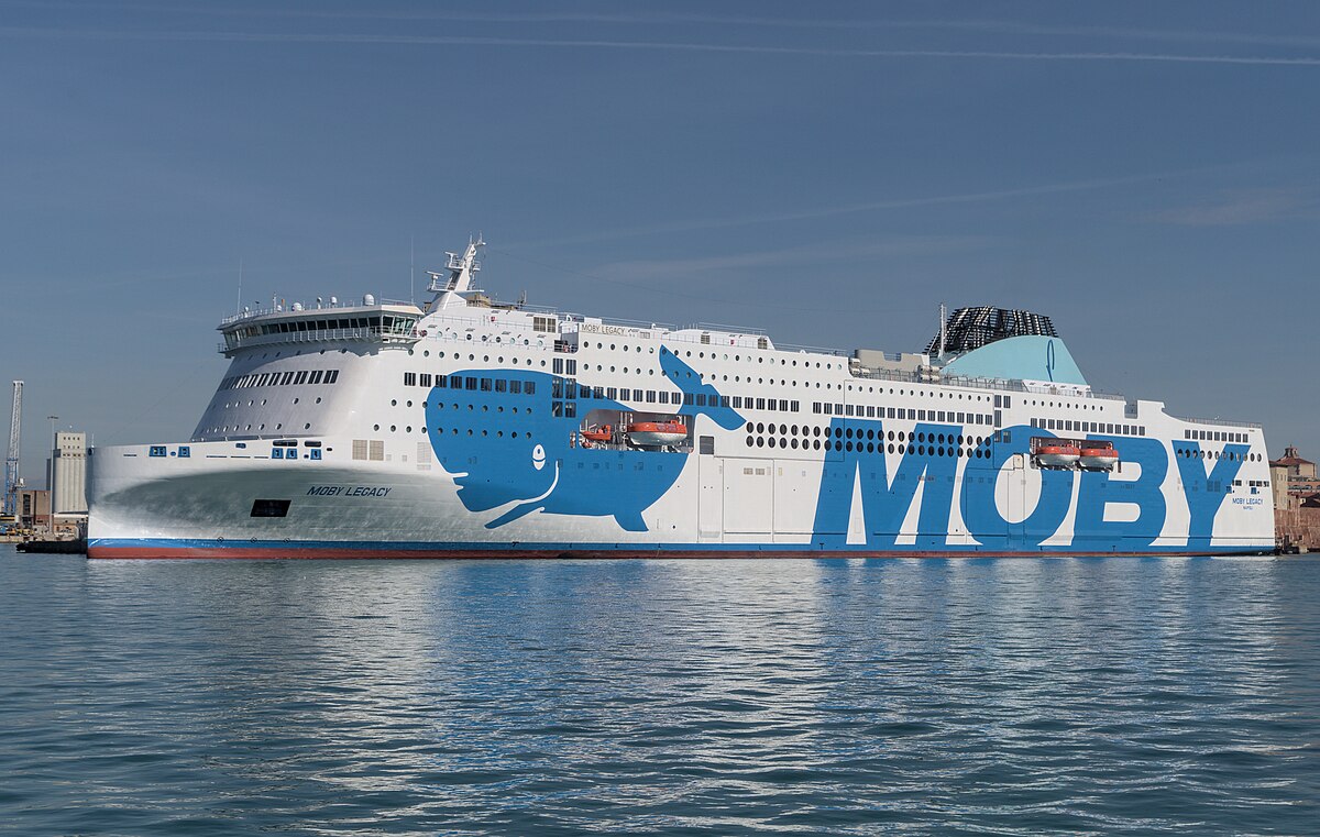 Moby Lines Legacy vessel at Port of Livorno